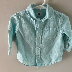 Janie and Jack, boys button down light blue shirt